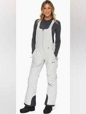 Arctix White Women's Essential Insulated Snow Bib Overalls